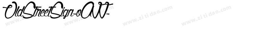 OldStreetSign-oAVV字体转换