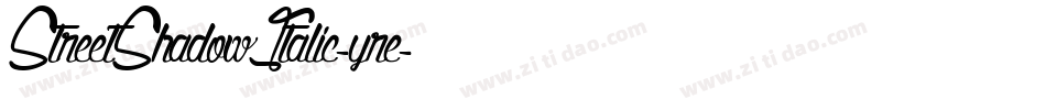 StreetShadowItalic-yre字体转换