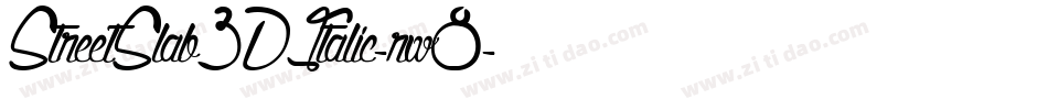 StreetSlab3DItalic-rw8字体转换