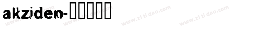 akziden字体转换