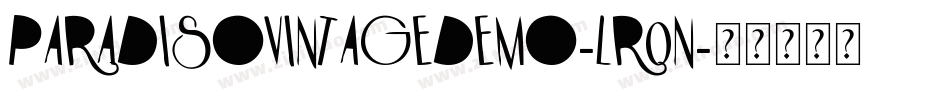 ParadisoVintageDemo-Lr0n字体转换