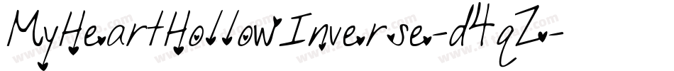 MyHeartHollowInverse-d4qZ字体转换