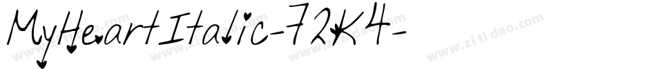 MyHeartItalic-72K4字体转换