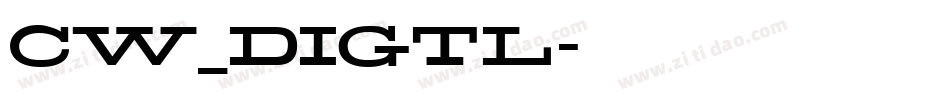 CW_DIGTL字体转换