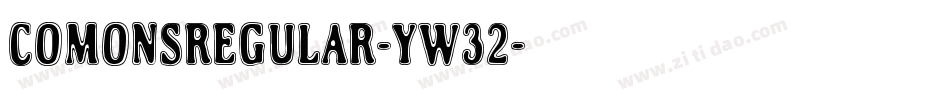 Comonsregular-yw32字体转换