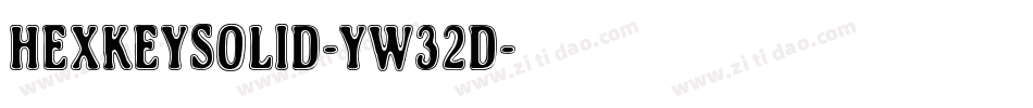 HexkeySolid-yw32d字体转换