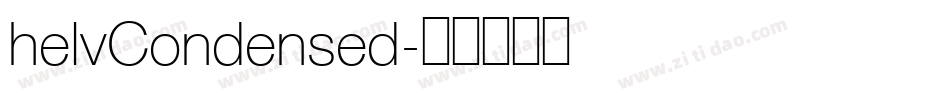 helvCondensed字体转换