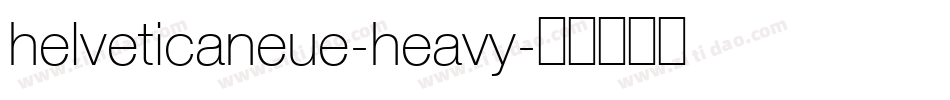 helveticaneue-heavy字体转换