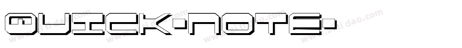 Quick-note字体转换
