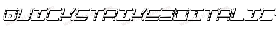 Quickstrike3DItalic-yzld字体转换