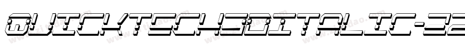 Quicktech3DItalic-zZyl字体转换