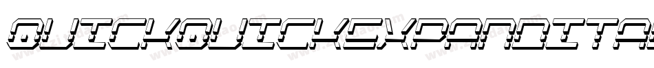 quickquickexpandital字体转换