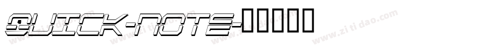 Quick-note字体转换