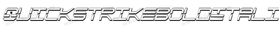 QuickstrikeBoldItalic-lyoD字体转换