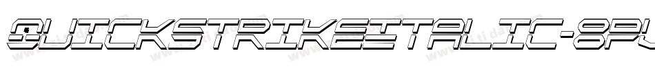 QuickstrikeItalic-8pvM字体转换