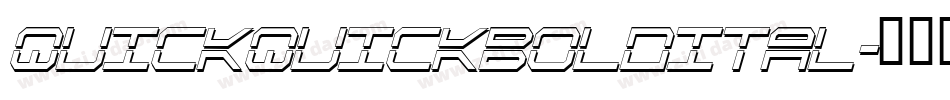 quickquickboldital字体转换
