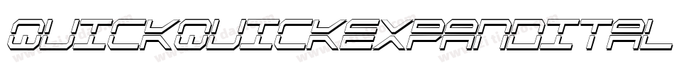 quickquickexpandital字体转换