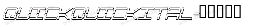 quickquickital字体转换