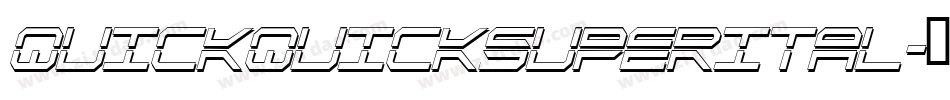 quickquicksuperital字体转换