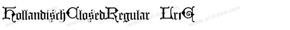 HollandischClosedRegular-Lr1G字体转换