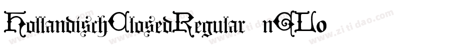 HollandischClosedRegular-nGL0字体转换