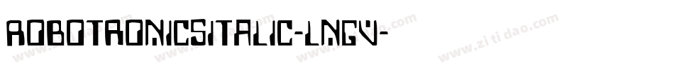 RobotronicsItalic-lngV字体转换
