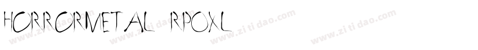 HorrorMetal-Rp0Xl字体转换