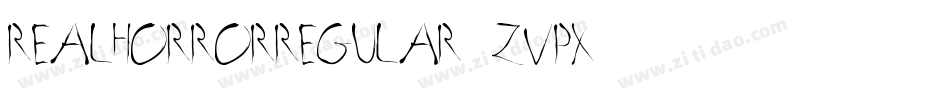 RealHorrorRegular-zvpX字体转换