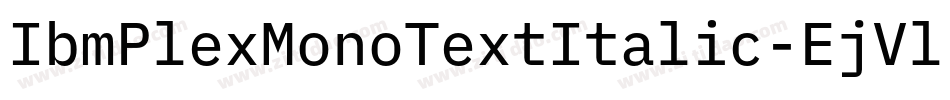 IbmPlexMonoTextItalic-EjVl字体转换