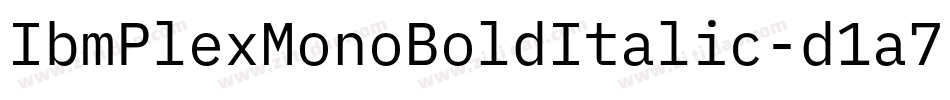 IbmPlexMonoBoldItalic-d1a7字体转换