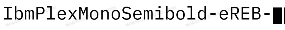 IbmPlexMonoSemibold-eREB字体转换