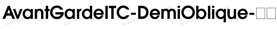 AvantGardeITC-DemiOblique字体转换