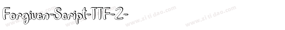 Forgiven-Script-TTF-2字体转换