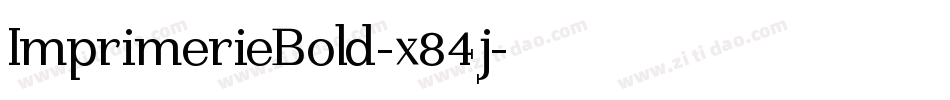 ImprimerieBold-x84j字体转换