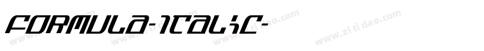 Formula-Italic字体转换