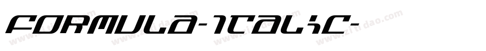Formula-Italic字体转换