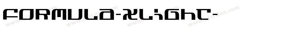 Formula-Xlight字体转换
