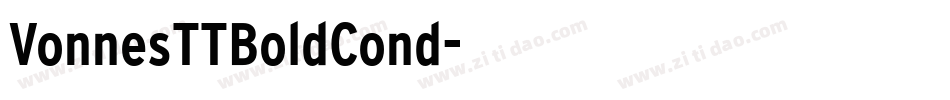 VonnesTTBoldCond字体转换