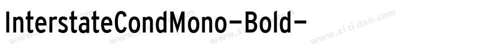 InterstateCondMono-Bold字体转换
