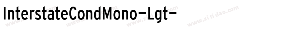 InterstateCondMono-Lgt字体转换