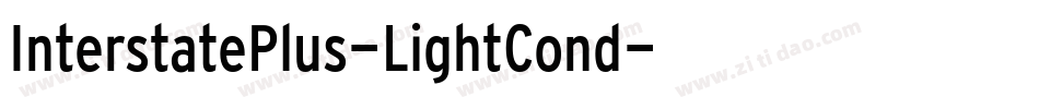 InterstatePlus-LightCond字体转换