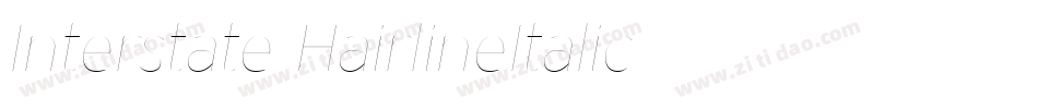 Interstate-HairlineItalic字体转换