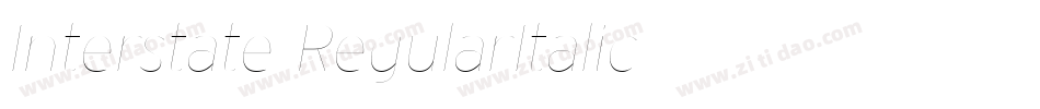 Interstate-RegularItalic字体转换