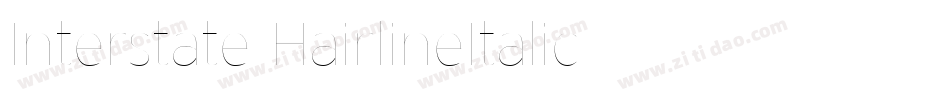 Interstate-HairlineItalic字体转换