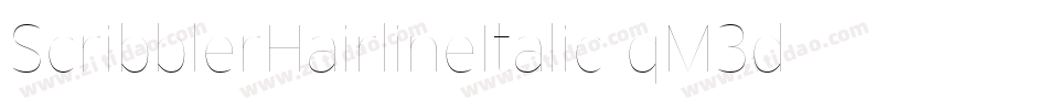 ScribblerHairlineItalic-qM3d字体转换