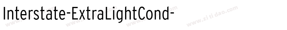 Interstate-ExtraLightCond字体转换