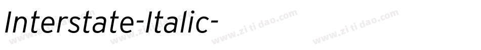 Interstate-Italic字体转换