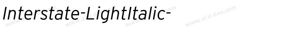 Interstate-LightItalic字体转换