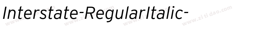 Interstate-RegularItalic字体转换