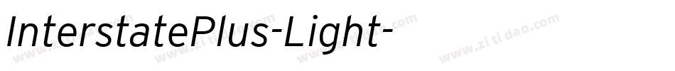 InterstatePlus-Light字体转换